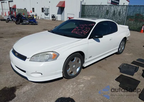 2006 Chevrolet Monte Carlo Ss из США, поврежденный, VIN 2G1WL15C569409192